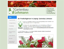 Tablet Screenshot of gartenbau-lehmann.de